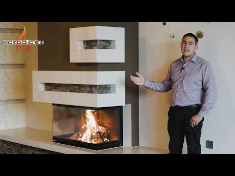 Így készült 3 oldalt üveges kandallónk