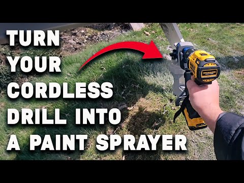 I turned my cordless drill into paint sprayer