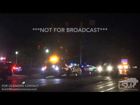 02-08-17 Central Alabama - Lightning, Wind Driven Rain, and Accident