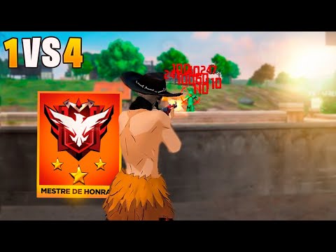 JOGUEI PARTIDAS EXTREMAMENTE DIFÍCEIS NA LIGA MESTRE DE HONRA SOLO VS SQUAD!! FREE FIRE MOBILE