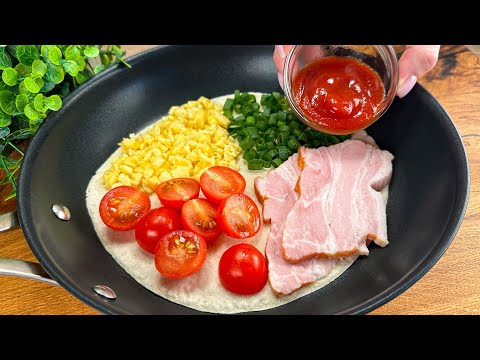 A new breakfast recipe in a tortilla❗️❗️ Incredibly delicious breakfast in 5 minutes!