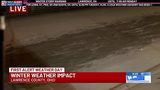 Winter storm beginning to hit Lawrence County, Ohio