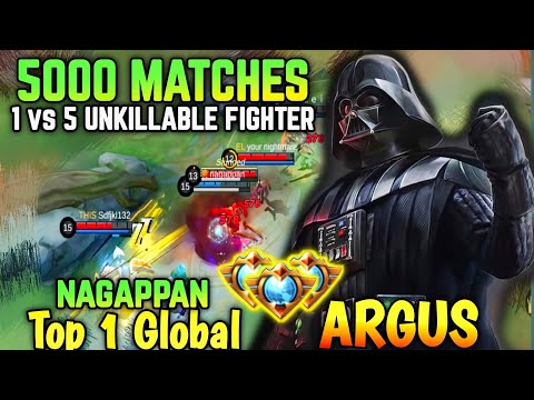 5000 MATCHES HYPER ARGUS•| 1 vs 5 UNKILLABLE FIGHTER!!~ Argus Top Global Gameplay By nagappan!
