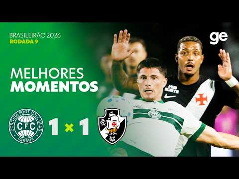 Gols e lances de Coritiba x Vasco da Gama