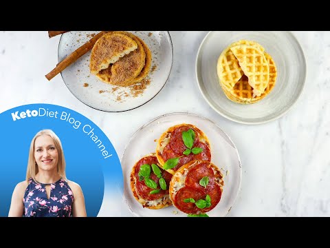 The Best Keto Chaffles - Basic, Pepperoni Pizza & Snickerdoodle Chaffles