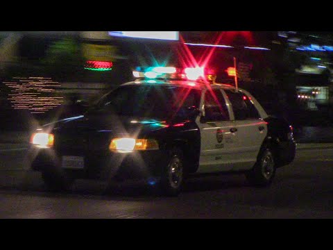 LAPD Olympic Unit Responding Code 3 (Unitrol Omega 90 Siren)