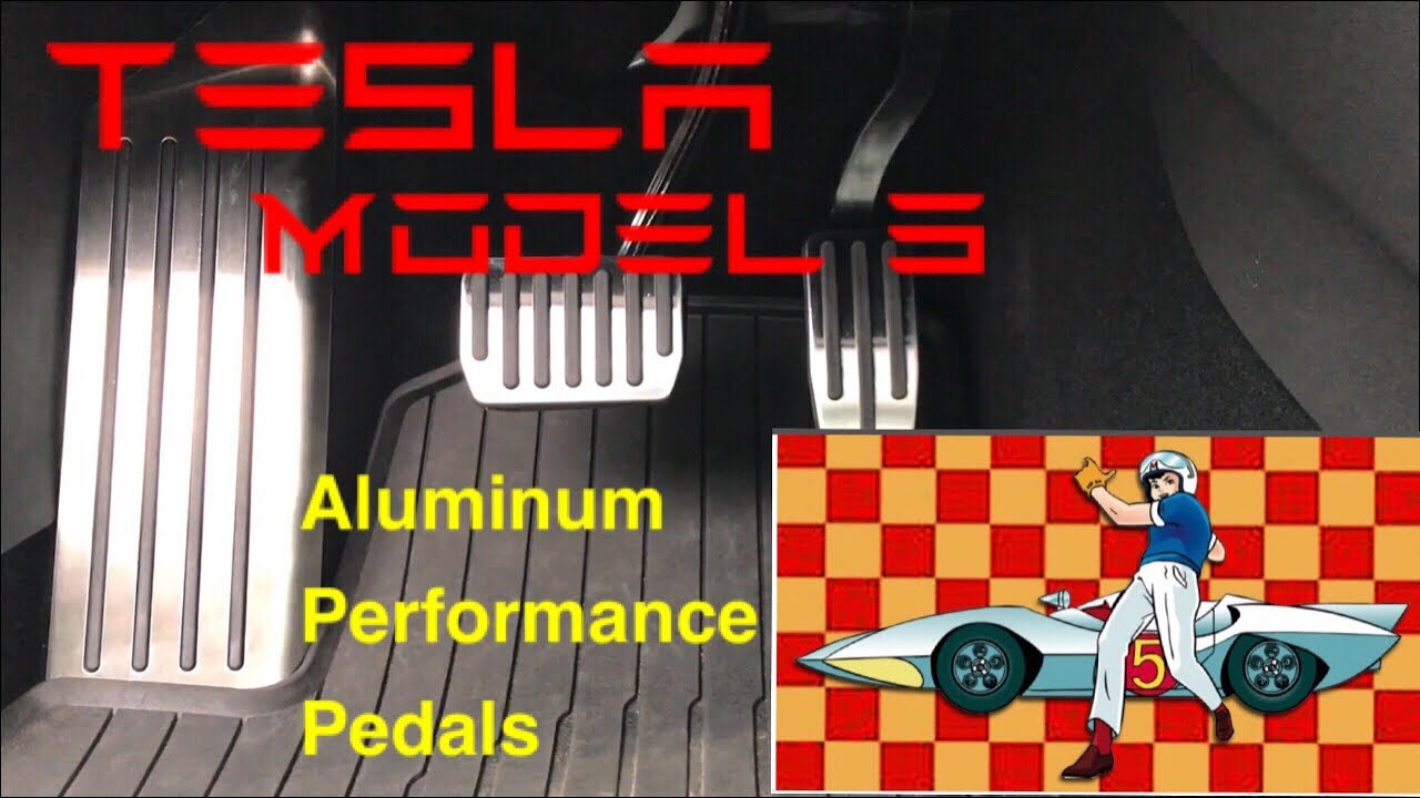 Tesla Model 3 Aluminum Performance Pedals (3 piece) installed!