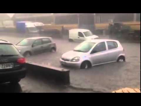 Nubifragio in via Siena a Montemurlo