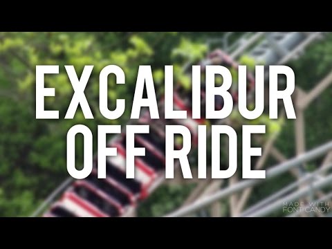 Off-ride footage of a Excalibur train