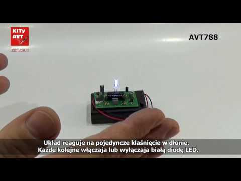 AVT788 - Lampka LED reagująca na klaśnięcie - Lampko-klask