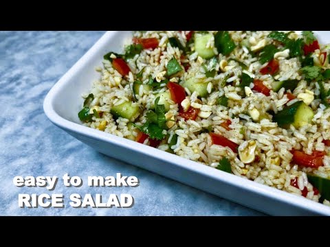 Zesty RICE SALAD with Homemade LIME Salad Dressing