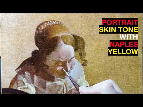 Oil Painting Scumble Technique - Portrait Skin Tone with Naples Yellow (TIME-LAPSE)