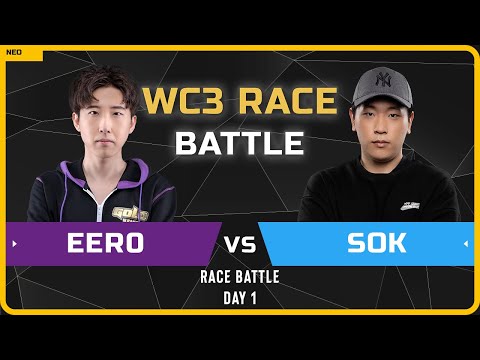 WC3 - [UD] Eer0 vs Sok [HU] - Day 1 - WC3 Race Battle