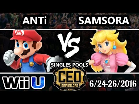 CEO 2016 Smash 4 - SamSora (Peach) Vs. dT | ANTi (Mario, cloud) SSB4 Tournament - Smash Wii U