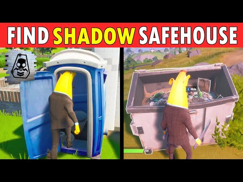 "Find Shadow Safe Houses Locations" ALL LOCATIONS -  Brutus Briefing Week 2 Challenges Fortnite