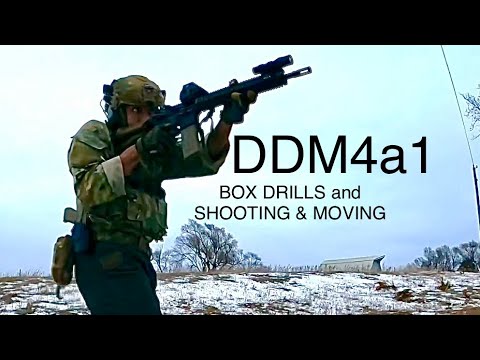 DANIEL DEFENSE M4a1 BOX DRILLS and SHOOTING ON THE MOVE!!