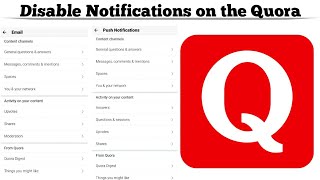 Manage Your Quora Experience: How to Disable Notifications on the Quora App | Techno Logic | 2024