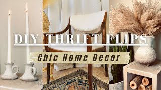 DIY THRIFTED HOME DECOR | Chic & Cheap | Mid-Century Sherpa chair, boho vase + Amazon Pampas grass