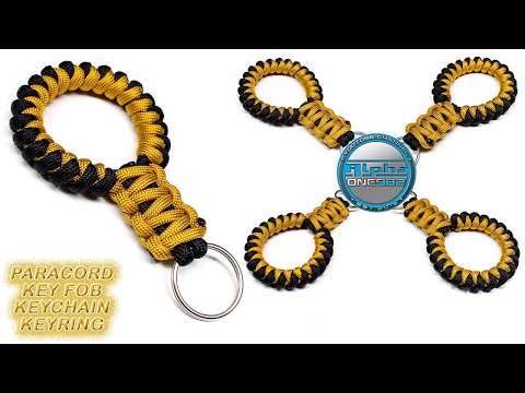 Super Fast & Easy How to Make a Paracord Key Fob Keychain Key Ring Snake and Cobra Knot Tutorial