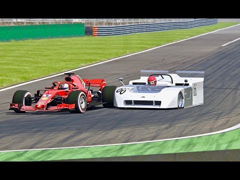 Ferrari F1 2018 vs Chaparall 2J - Monza