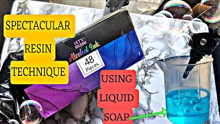 Resin Technique Using Alcohol Inks And LIQUID SOAP