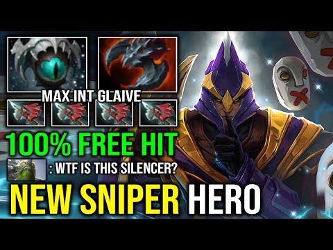 WTF NEW SNIPER HERO 100% Max INT Longest Attack Range Free Hit Super Carry Silencer Dota 2