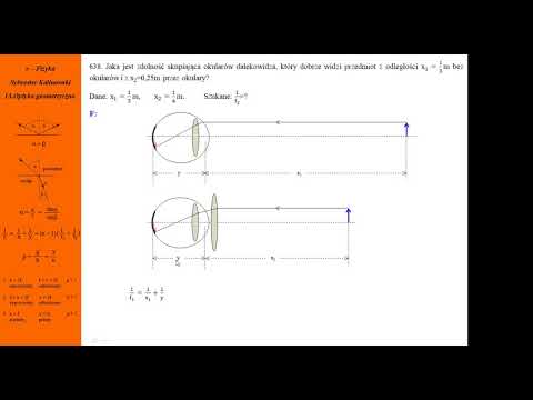 638. Fizykamax, optyka geometryczna, dalekowidz, dioptria, zdolność skupiająca