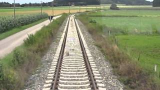 preview picture of video 'Führerstandfahrt Fuchstalbahn Lint 41 Bahnhof Denklingen Richtung Kinsau'