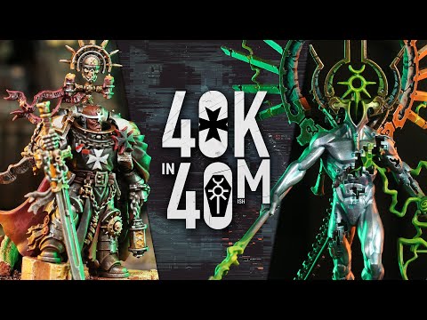 Necrons vs Black Templar. Warhammer 40k in 40m