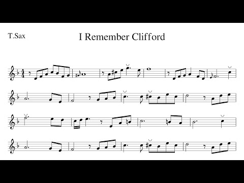 I Remember Clifford Tenor Sax music sheet