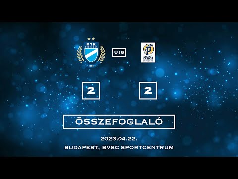 (U16) MTK - Puskás Akadémia 2-2 (1-1) összefoglaló