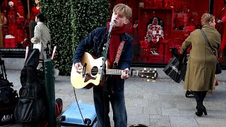 16 Year Old Rhys McPhillips Performs "Santa Claus Is Coming To Town" for a Festive Grafton Street