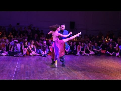  Mariano Frumboli  and  Juana Sepulveda  are  dancing  to  "  Bahia Blanca  "  by  Carlos di Sarli  at  Brussels Tango Festival  in  2016