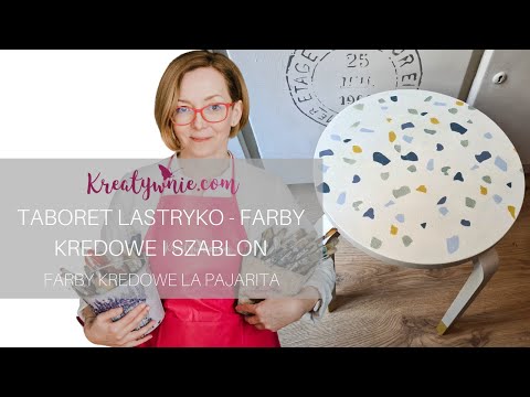 Szybka metamorfoza taboretu - farby kredowe i szablon, DIY | Dorota Freitag
