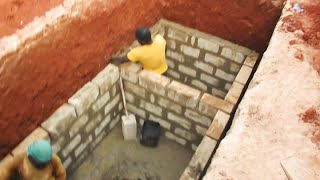 Building The House 34 - Septic Tank with Filter And 3 Wastewater Drainage Wells