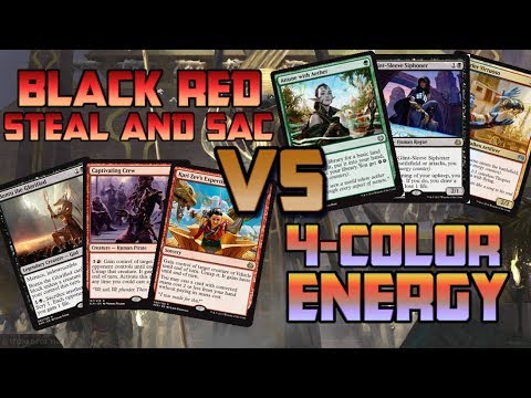 Black Red Steal and Sac MTGO Preview Gameplay! (VS 4-Color Energy)