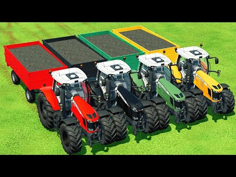 COLORED FENDT TRACTORS and WATER TANKS PARKOUR - Farming Simulator 22