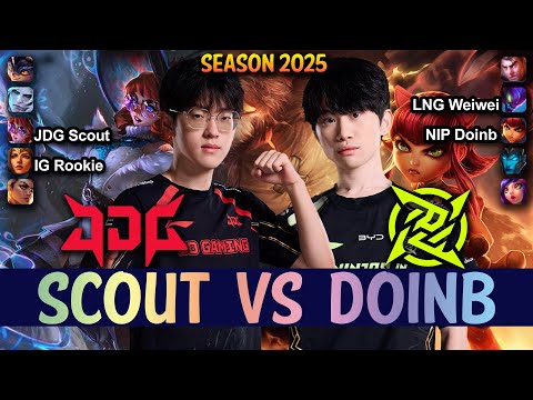 NIP Doinb vs JDG Scout - Doinb ANNIE vs Scout AURORA Mid - Patch 25.14 KR Ranked | lolrec