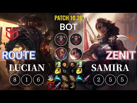 SB Route Lucian vs HLE Zenit Samira Bot - KR Patch 10.20