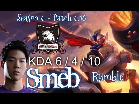 ROX Smeb RUMBLE vs KENNEN Top - Patch 6.18 KR Ranked | League of Legends