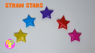 How to Make Star from Straw | Cara Membuat Bintang dari Sedotan Plastik