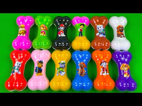 Looking For Paw Patrol Clay With Slime Bones Coloring: Ryder, Chase, ....Satisfying ASMR Video