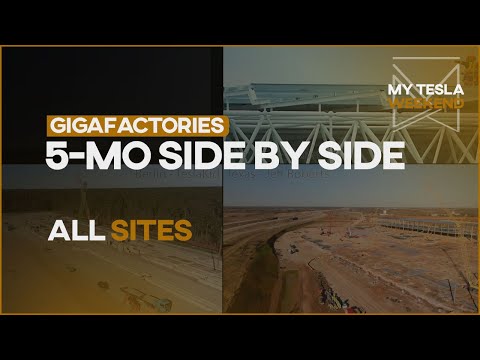 All Tesla Gigafactories after 5-months of construction