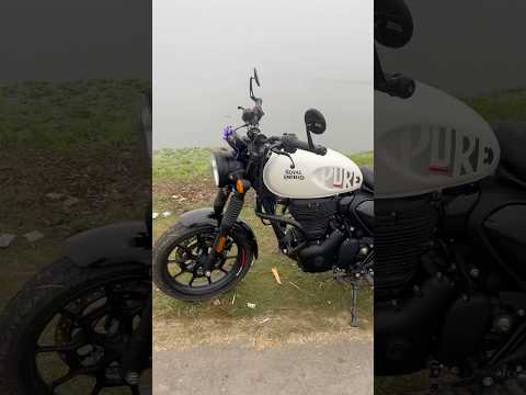 Royal Enfield Hunter 350 Dapper White🔥❤️ #hunter #automobile #trending #bikeride #bikelover #srk