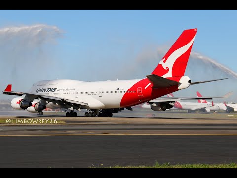 Qantas 747-400/ER VH-OEE Final Sydney Departure