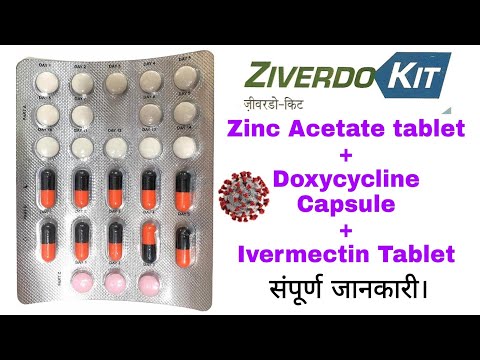 Kit of zinc acetate tablets, doxycycline capsules & ivermect...