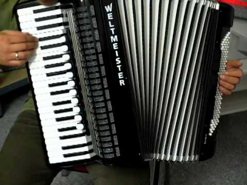 Akkordeon Weltmeister Saphir, hochwertige italienische Stimmen, klasse Zustand Video Klangprobe