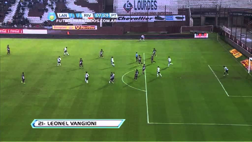 Gol Vangioni. Lanús 1 River 1. Torneo Final 2013. Fecha 18. Fútbol Para Todos.