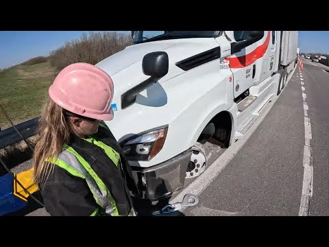 HE HIT THE BRIDGE!!!  HAZMAT, NEW 18, & TRAFFIC CONTROL AT THE SAME TIME!!!