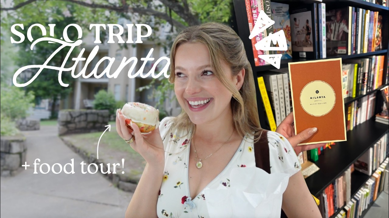 SOLO TRAVEL VLOG: explore Atlanta with me alone! (FOOD TOUR)